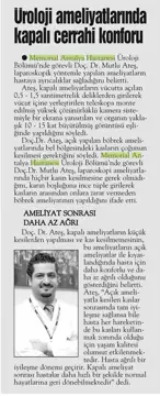Antalya Ekspres, 24 Aralık 2013: Kapalı ameliyatlarla hızlı iyileşme mümkün